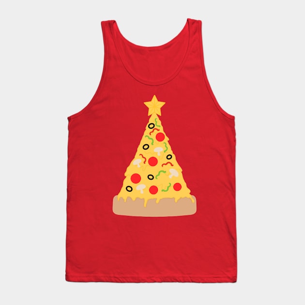 Pizza christmas tree Tank Top by Morishasha